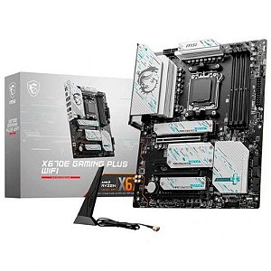 Placa Mãe MSI X670E Gaming Plus AM5 Wi-Fi DDR5 com Saídas HDMI e DP