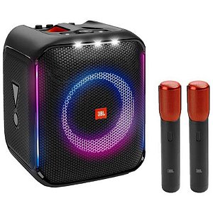 Caixa de Som JBL Partybox Encore Essential - Preto com 2 Microfones Inclusos