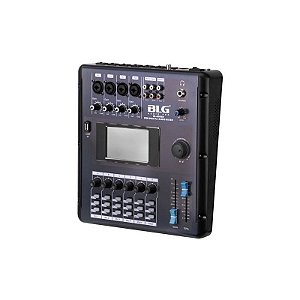 Mesa de Som BLG BL-2006D - Mixer 6 Canais com Entrada Mic/USB/Aux - Cor Preta