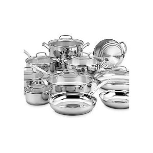 Conjunto de Panelas Indução Inoxidável Cuisinart Chef's Classic 17 Peças