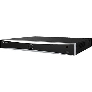 Nvr Hikvision Ds-7632Nxi-K2/16P Para Câmeras 4K - 16 Canais Poe - Preto E Prata