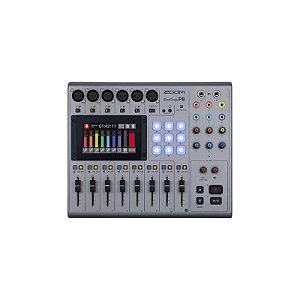 Consola de Gravação de Podcast Portátil Zoom Podtrak P8 - Cor Cinza