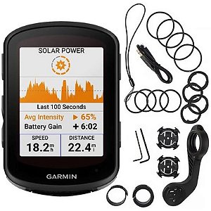 Ciclômetro GPS Garmin Edge 540 Solar com Wi-Fi/Bluetooth - Preto - 2.6