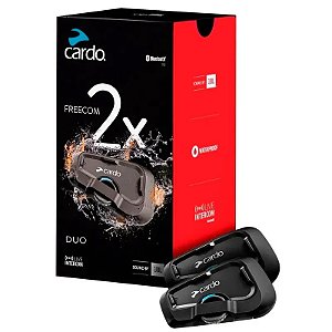 Intercomunicador Bluetooth Cardo Freecom 2 Duo - Conexão 5.2 para Motociclismo