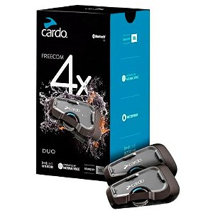 Intercomunicador Cardo Freecom 4x Duo com Bluetooth 5.2 - Comunicação Sem Fios Avançada