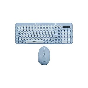 Conjunto Teclado e Mouse FTX GK02 Sem Fio - Português - Roxo