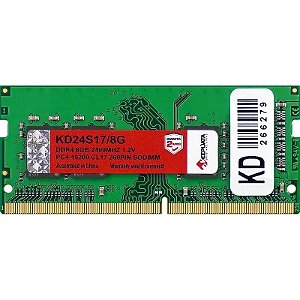 Memória RAM DDR4 8GB Keepdata 2400MHz para Notebook - KD24S17/8G