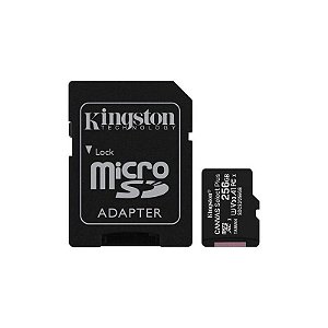 Cartão Micro SD 256GB Classe 10 - Velocidade de 100MB/s - Kingst