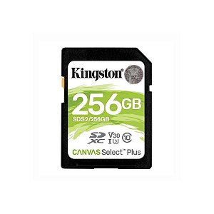 Cartão de Memória SD Kingston 256GB C10 U3 Canvas Select Plus