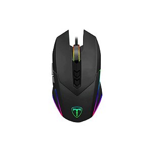 Mouse Gamer T-Dagger T-TGM301 Lieutenant RGB 8000 DPI USB - Preto e Resistente