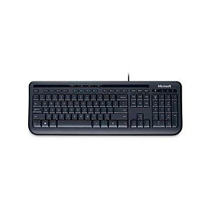 Teclado Microsoft 600 Abnt Usb - Modelo Padrão Em Preto