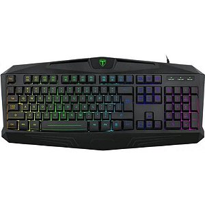 Teclado Mecânico Gamer T-Dagger Tanker Rainbow Preto TGK-106 - Alta Performance