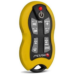Controle Remoto Universal Stetsom SX2 - Longa Distância 500m - Preto e Amarelo
