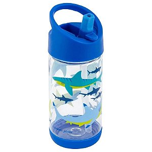 Garrafa Portátil Com Estampa De Tubarão - 354Ml