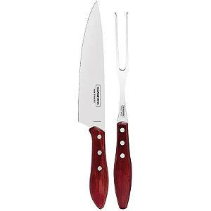 Conjunto de Facas Tramontina Churrasco Polywood - Jogo Trinchante 2 Peças 21198/760