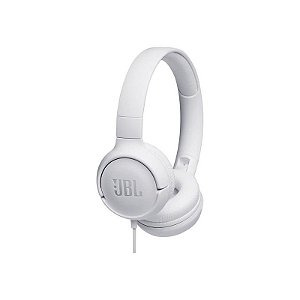 Fone de Ouvido JBL Tune T500 com Conexão 3.5MM - Branco Elegante