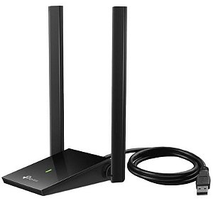 Adaptador USB TP-Link Archer T4U Plus AC1300 Dual Band com 2 Antenas Mu-Mimo - Preto