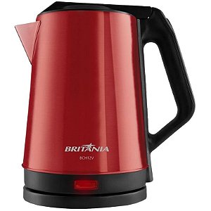 Chaleira Elétrica Britânia Bch12V Inox 1.9L - Vermelho Elegante e Eficiente