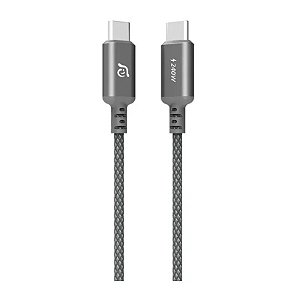 Cabo USB-C para USB-C 240W 200cm - Adam Elements CASA P200 - Cinza