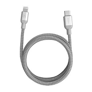 Cabo USB-C para Lightning 120cm Adam Elements PeAk II C120B - Prata
