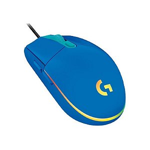 Mouse Gamer Logitech G203 USB 8000 DPI com Iluminação RGB - Azul