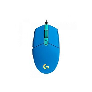 Mouse Gamer Logitech G203 com Lightsync - 8000 DPI - Azul - Ref: 910-005795/5792