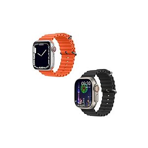 Smartwatch OK-1 Bluetooth com Alto-Falante, Game, Pulseiras - Prata