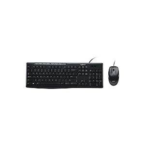 Conjunto Teclado e Mouse Logitech MK200 USB - Preto (Espanhol)