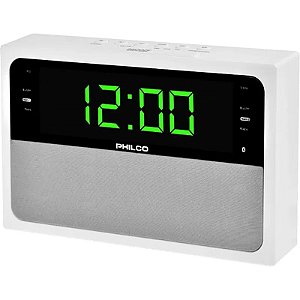 Rádio Despertador Philco PAR1018BT-GR com Alarme Duplo e Sintonizador FM Bivolt
