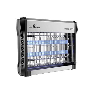 Luminária Mata Mosquitos 16W com 2 Lâmpadas UV - 110V - Branco e Preto