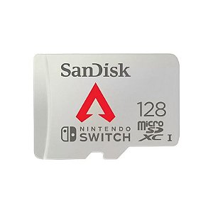 Cartão de Memória Micro SD Sandisk 128GB para Nintendo - Velocidade de até 90MB/s