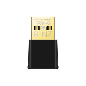 Adaptador Wi-Fi TP-Link Archer TX20U Nano AX1800 - USB - Preto - 1201/574MBPS