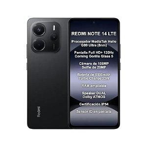 Smartphone Xiaomi Redmi Note 14 LTE Dual SIM 6.67" 8GB RAM 256GB Preto (Global)