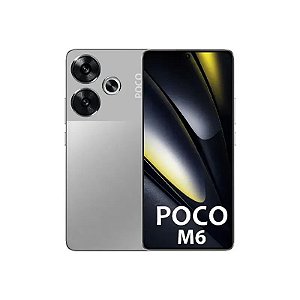 Smartphone Xiaomi Poco M6 NFC Dual SIM 256GB/8GB RAM, Tela 6.79", Câmeras 108+2MP/13MP - Prata (Global)
