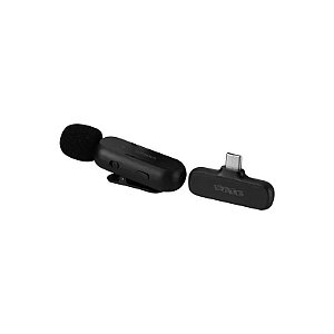 Microfone Sem Fio Satellite A-MK151 para Celular USB-C - Preto