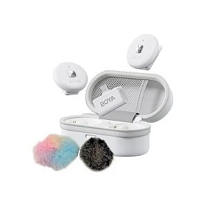 Microfone Sem Fio Boya Omic-U para Smartphone com USB-C - Branco
