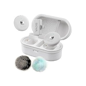 Microfone Sem Fio Boya Omic-D para Smartphone com Conector Lightning - Branco