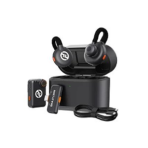 Microfone Lapela Sem Fio Hollyland Lark M2S Combo para Smartphone - Preto (2 Transmissores + 1 Receptor)