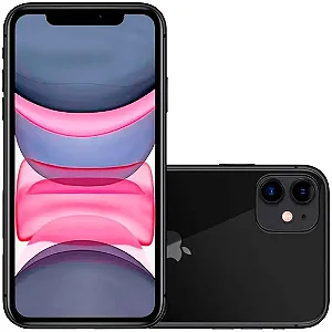 Apple iPhone 11 A2111 64GB Preto - 4G LTE, Tela 6.1", Câmeras Duplas 12MP (Caixa Slim)