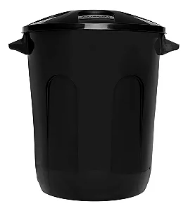 LIXEIRO MULTIUSO ECO 60L COM TAMPA PRETO