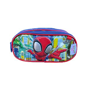 ESTOJO ESCOLAR 2 COMPARTIMENTOS REFORÇADO HOMEM ARANHA