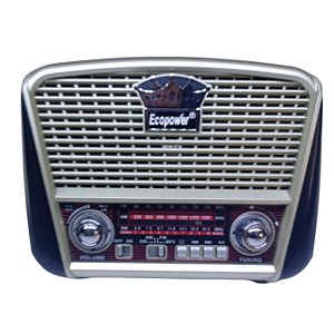 Radio Retro Vintage Am Fm Usb Sd Bluetooth Recarregavel Ecopower