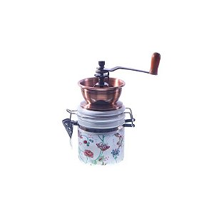 Moedor de Café Manual com Desenho Floral