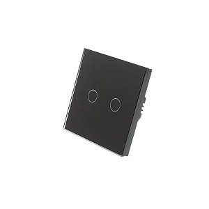 Interruptor Touch 2 Botões Preto (2GANG 1WAY)