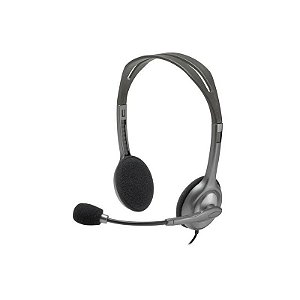 Headset Logitech H111 - 981-000612 com Microfone para Computador