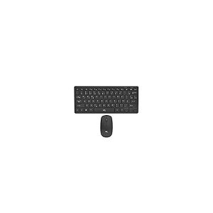 Teclado + Mouse Mtek KM-5276B Sem Fio / Português - Preto
