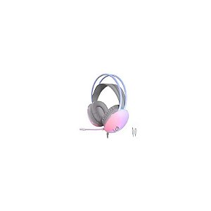 Headset Gamer Satellite GH-554 RGB com Fio - Cinza/Branco