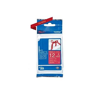Fita para Etiquetas Brother TZERW34 de 12 MM - Dourada/Vermelha