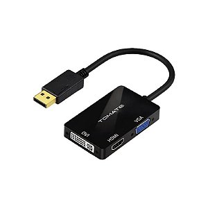 Hub Tomate MTV-702 - 3 Em 1 - Displayport - Preto
