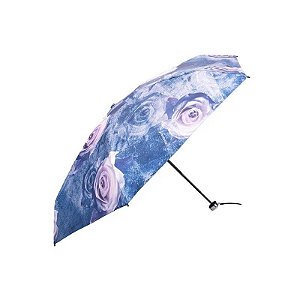 Guarda-Chuva Floral Lilás 18CM Fechado 90CM Circunferência